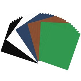 JULBEAR 30 Sheets Colored Cardstock, 5 Football Colors 180gsm 8.5 X 11 Inches Colorful Pastel Printer Construction Paper For Kids Scrapbook School Off