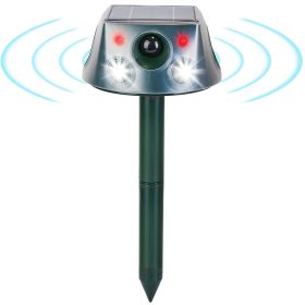 1Pc Ultrasonic Solar Animal Repeller Outdoor  Mole Snake Squirrel Repellent Waterproof With 3 Modes Motion Sensor Vibration Stake For Farm Garden Yard
