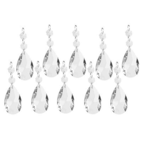 10 Pieces Of Clear Crystal Chandelier Prism Pendant Ball Pendant