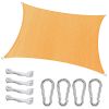 Rectangle Top Canopy 98% UV Block Awning Shelter 185GSM HDPE Patio Cover with Snap Hooks Ropes for Outdoor Garden Backyard
