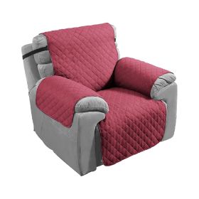 Reversible Sofa Cover Chair Loveseat Couch Slipcover Microfiber Cushion Furniture Protector Shield Water-Resistant w/ Elastic Strap for Kids Pet Dog C (Option: 1S_Tan)