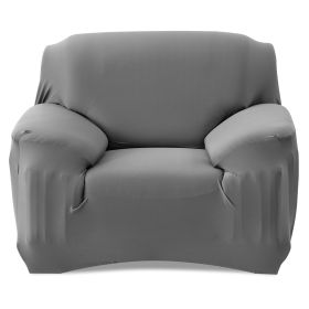 Sofa Cover Printed Stretch Sofa Furniture Cover Soft Sofa Slipcover Polyester Furniture Protector Cover (Option: GRY_1S)