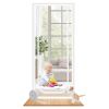 Mesh Door Screen Enhanced Scratch-Proof Heavy Duty Pet Proof Screen with Double Sided Zipper for Home Bedroom Living Room Kitchen