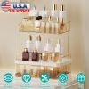 3 Tier Makeup Organizer for Vanity Large Capacity Skincare Shelf Bathroom Countertop Organizer with Drawer for Lipsticks Lotion Toner Perfumer Masks