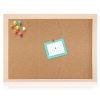 Notice Cork Board Double Sided Bulletin Board w/ Wood Frame Pushpin Hangers Hemp Rope for School Home Office Shop