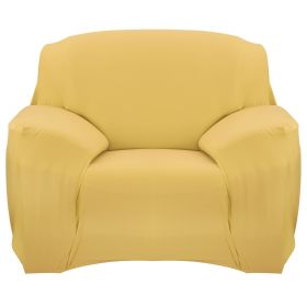 Sofa Cover Printed Stretch Sofa Furniture Cover Soft Sofa Slipcover Polyester Furniture Protector Cover (Option: Yellow_1S)