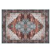 6x9FT Vintage Area Rug Modern Non Slip Carpet Boho Low Pile Soft Rug Waterproof Machine Washable Rug for Living Room Bedroom Kitchen Dining Room Under