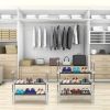 5 Tiers Shoes Rack Shelves 15 Pairs Shoes Storage Organizer Stand Tower Stackable Shoe Holder