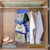 Hanging Handbag Organizer w/ 6 Pockets Closet Purse Storage Shelves Holder Hanging Shelf Bag