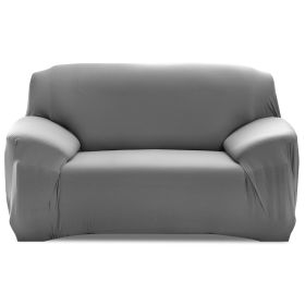 Sofa Cover Printed Stretch Sofa Furniture Cover Soft Sofa Slipcover Polyester Furniture Protector Cover (Option: GRY_2S)