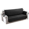 Reversible Sofa Cover Chair Loveseat Couch Microfiber Slipcover Cushion Furniture Protector Shield Water-Resistant w/ Elastic Strap for Kids Pet Dog C