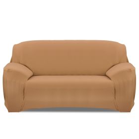 Sofa Cover Printed Stretch Sofa Furniture Cover Soft Sofa Slipcover Polyester Furniture Protector Cover (Option: Camel_3S)