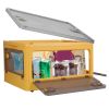 31QT/29L Foldable Storage Bins with Lid 4 Doors Collapsible Stackable Closet Organizer Containers with Lock 4Pcs Wheels