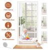 Mesh Door Screen Enhanced Scratch-Proof Heavy Duty Pet Proof Screen with Double Sided Zipper for Home Bedroom Living Room Kitchen