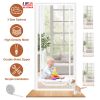 Mesh Door Screen Enhanced Scratch-Proof Heavy Duty Pet Proof Screen with Double Sided Zipper for Home Bedroom Living Room Kitchen
