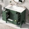 36" Bathroom Vanity with Sink Combo, One Cabinet and Three Drawers, Solid Wood and MDF Board