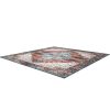 8x10FT Vintage Area Rug Modern Non Slip Carpet Boho Low Pile Soft Rug Waterproof Machine Washable Rug for Living Room Bedroom Kitchen Dining Room Unde