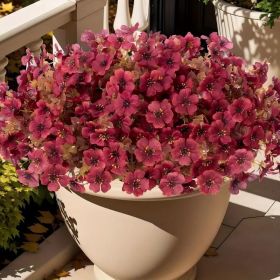 20 Bunches Of Outdoor Mixed Color Artificial Flowers, Autumn Plant And Flower Outdoor Decoration, UV Protection, Realistic And Non-fading, Suitable Fo (Option: Burgundy)