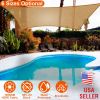 Rectangle Top Canopy 98% UV Block Awning Shelter 185GSM HDPE Patio Cover with Snap Hooks Ropes for Outdoor Garden Backyard