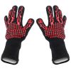 BBQ Gloves 1472°F Heat Resistant Grill Gloves Anti-slip Carbon Fiber BBQ Gloves Oven Gloves Mitts For Barbecue Cooking Baking Welding Cutting