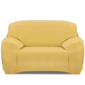 Sofa Cover Printed Stretch Sofa Furniture Cover Soft Sofa Slipcover Polyester Furniture Protector Cover (Option: Yellow_2S)